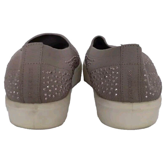 Skechers Poppy Studded Slip-On Sneaker Shoe Women's Size US 9.5 EU 39.5 Taupe - Picture 4 of 13